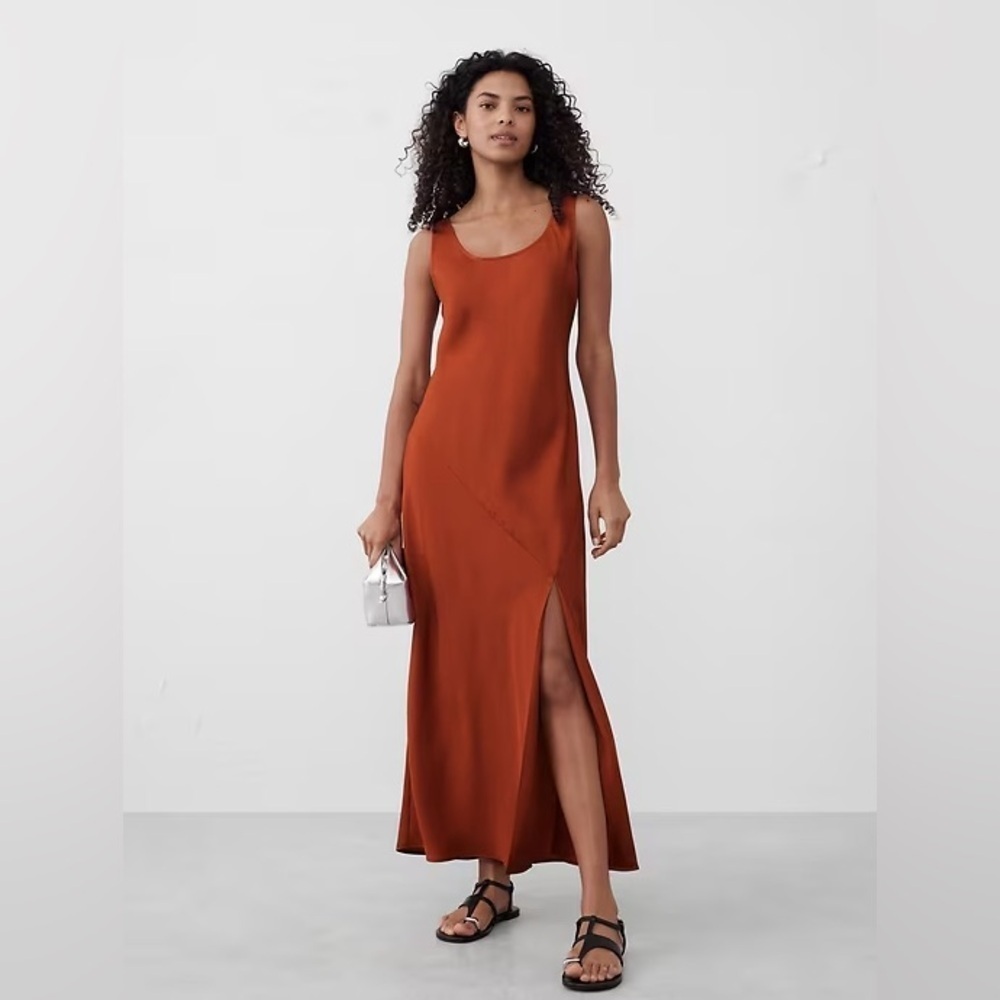NWT! Banana Republic Arabian Spice Silky Twill Slit Maxi Dress - Multiple 🪷